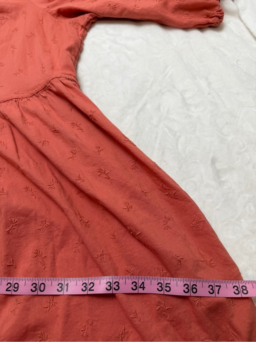 Old Navy Plus 3X Coral Embroidered Boho Tiered Midi Maxi Dress Cottagecore - Picture 9 of 11
